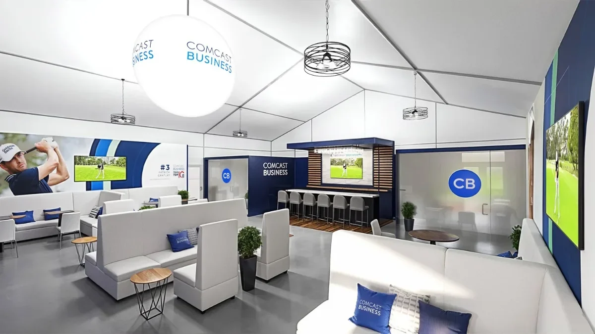 Comcast × PGA: experiential & event 3d visualization by Frederico Phillips