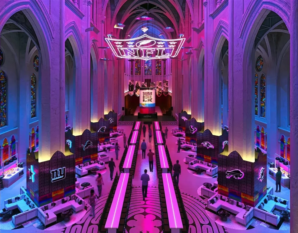 NFL Commissioner's Party: experiential & event 3d visualization by Frederico Phillips