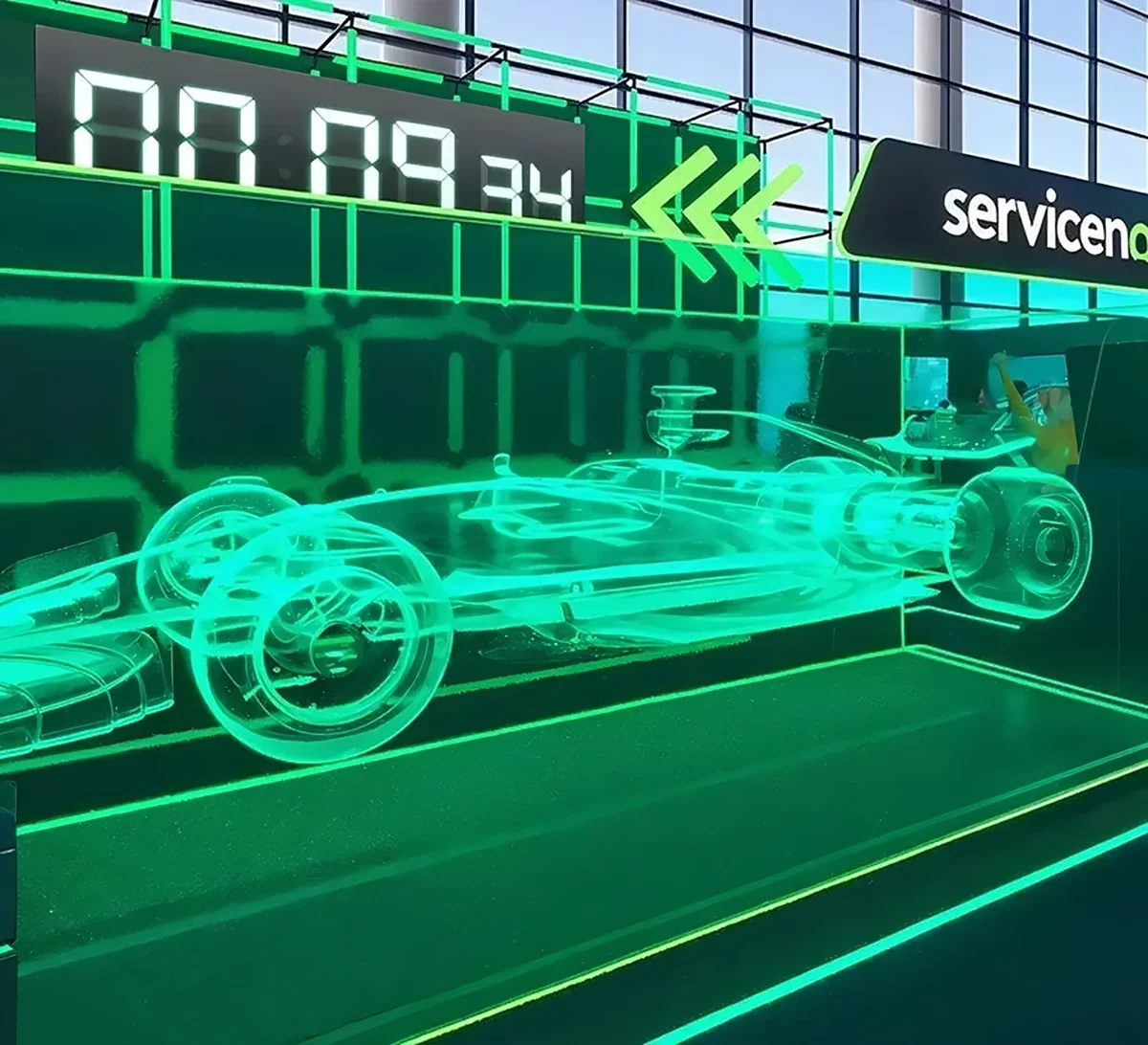 ServiceNow × Aston Martin: experiential & event 3d visualization by Frederico Phillips