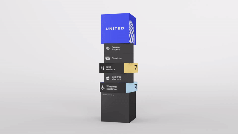 United Airlines signage, image 2